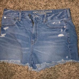 american eagle highwaisted jean shorts